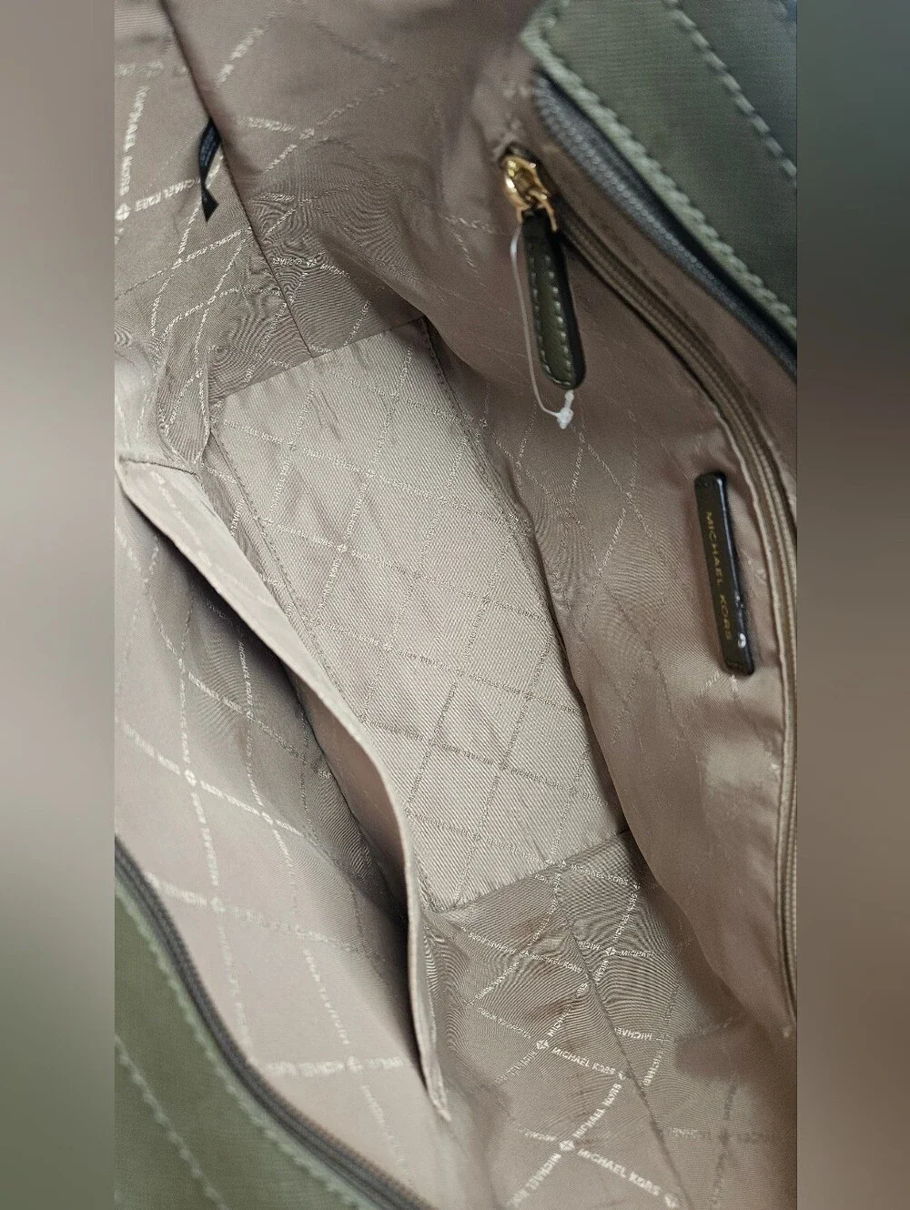 Michael Kors Selma Large Saffiano Leather Tote Olive Green Shoulder Bag | NEW